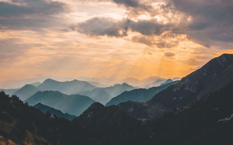 Sunrise Over the Mountainous Landscape