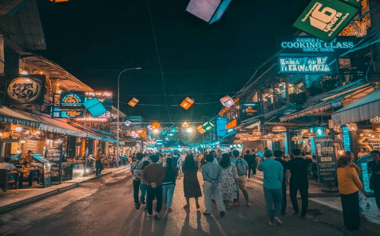 Pub street Siem Reap Cambodia