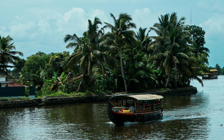 Scenic monsoon landscape of Kerala
