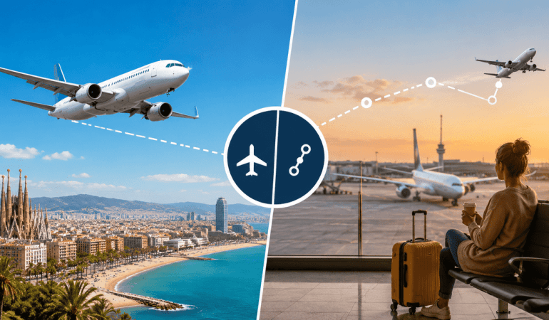Direct vs Connecting Flights to Spain