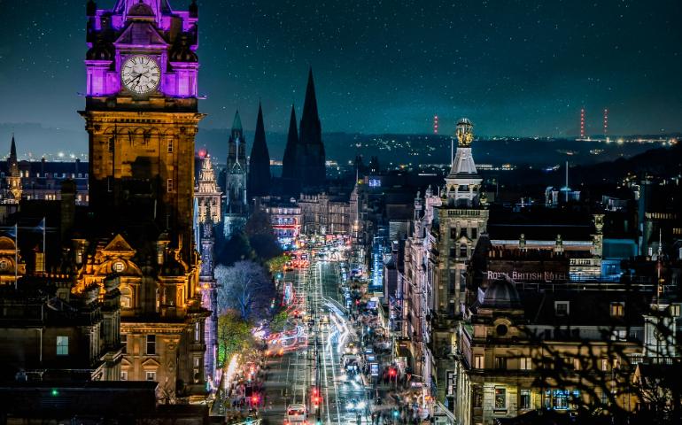 Edinburgh at night
