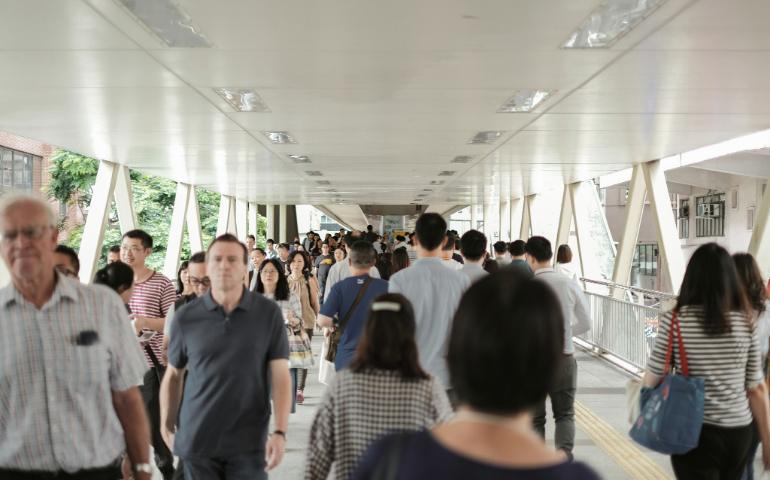 Crowded Foot Bridge