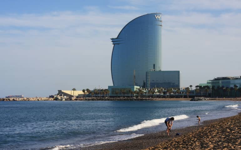 The famous W Hotel in Barcelona.
