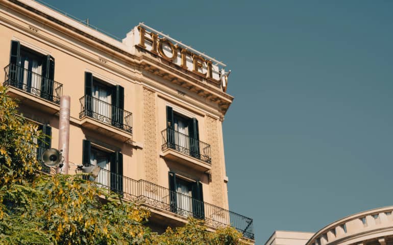 A budget hotel in Barcelona, Spain