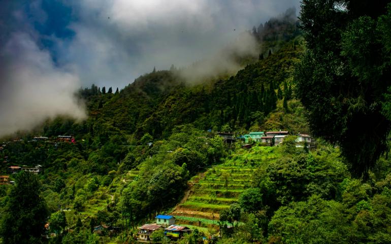 Sonada hill town in Darjeeling