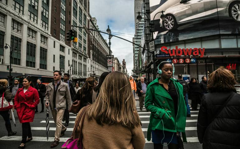 People walking on the street
