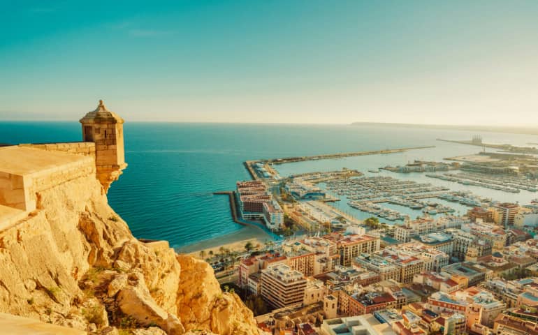 View of Alicante City from the top