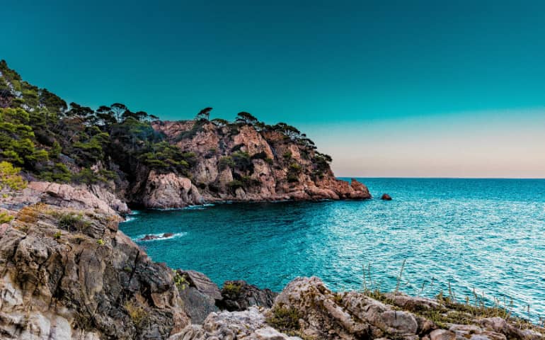 The beautiful view of the Marbella Beach in Spain