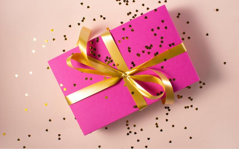 Pink gift box