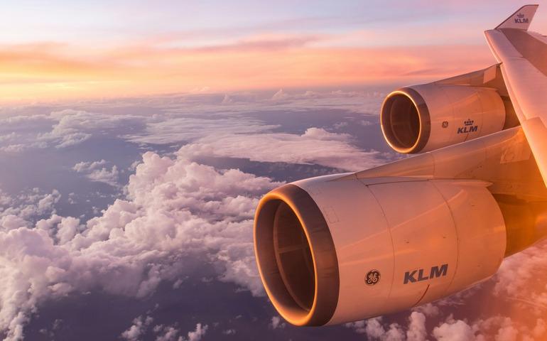 Airplane in the sky