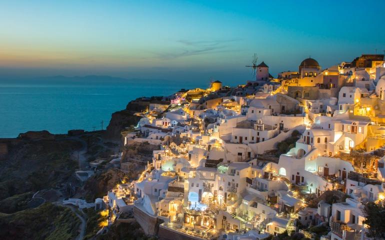 Santorini in the evening
