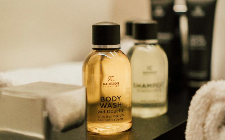 Display of toiletries