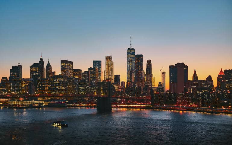 Manhattan in the distance
