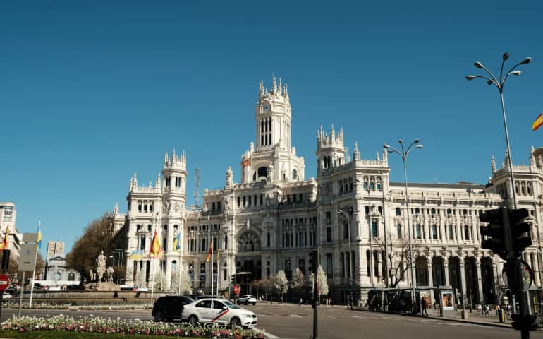 A beautiful hotel in Madrid.
