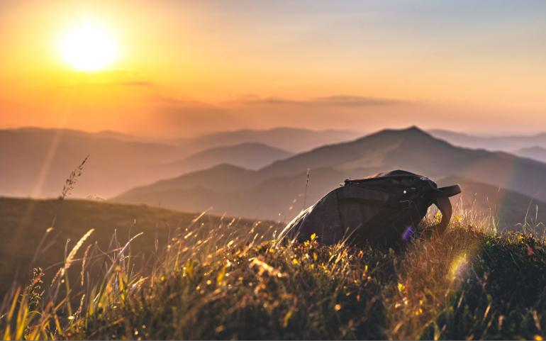  Sunset over Polish hills