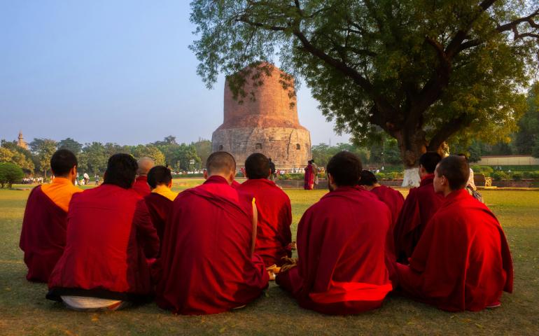 Buddhist monks in Sarnath
