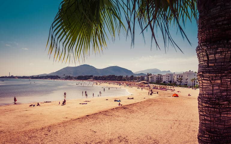 Beach of Port de Alcudia, Port de Alcudia, Spain
