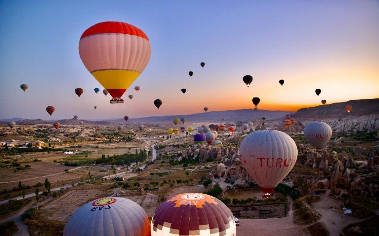 Hot air balloons in Cappadocia
