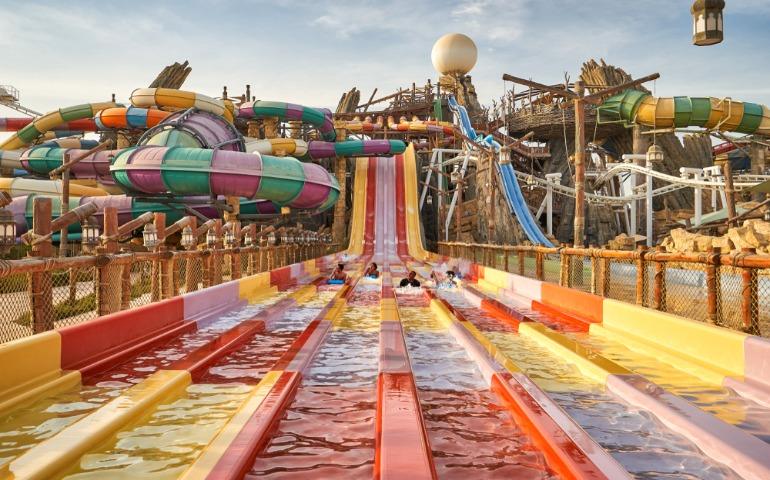 Sebag slides in Yas Waterworld Aquapark
