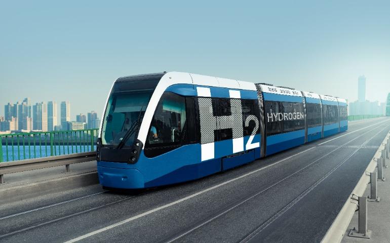 Hydrogen-fueled train representative image
