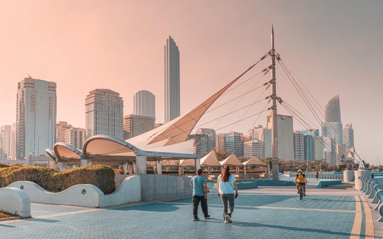 A promenade in Abu Dhabi