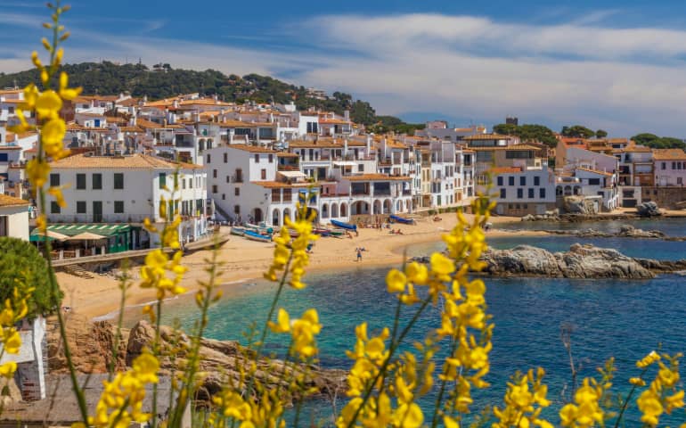 Bright summer day in Palafrugell, Spain.