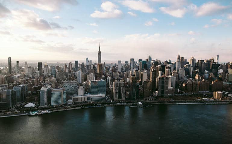 aerial photography of Empire State building
