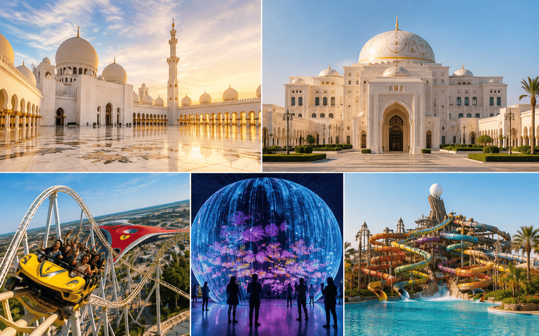 Yas Island and other tourist attractions in Abu Dhabi