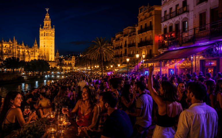 A glimpse of night life in Spain.