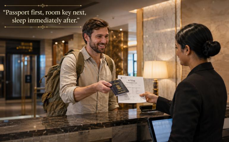 Passport first, room key next, sleep immediately after.