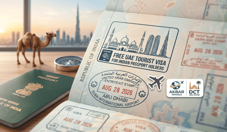Free UAE Visa for Indian Tourists: Akbar Travels & DCT Abu Dhabi