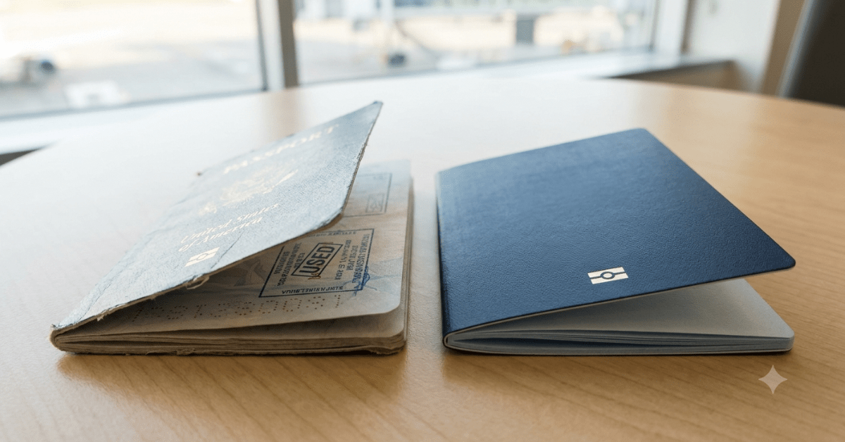AI Image - Travel document and Passport.