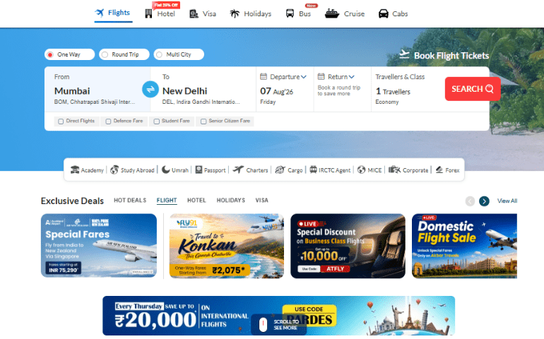 Akbar Travels Home Page
