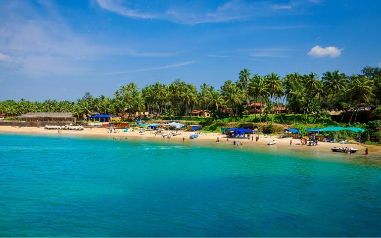 Scenic beach in Goa
