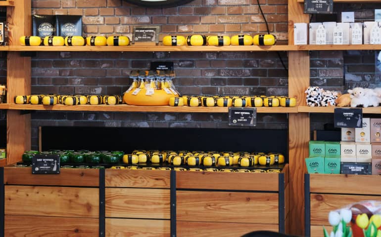 Dutch cheese shop in Netherlands
