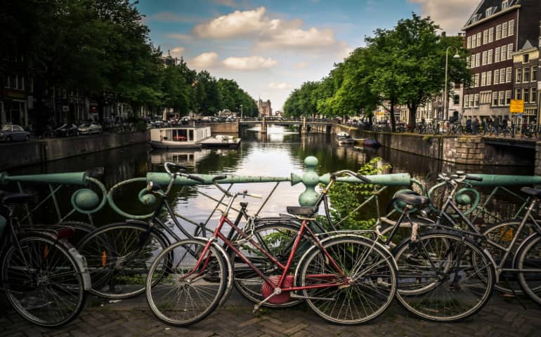 Cycling in Amsterdam