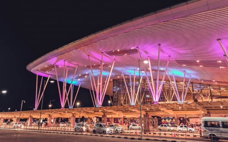 Bengaluru Airport at night