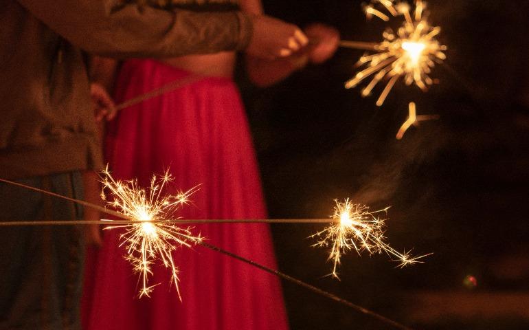 People celebrating Diwali