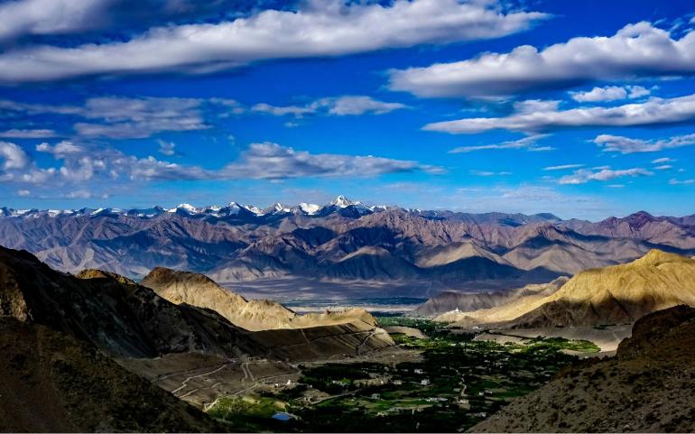 Scenic valley of Leh
