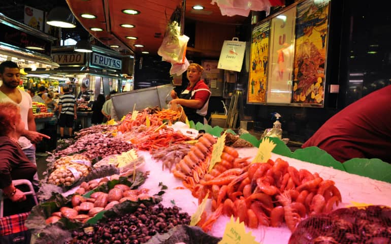 Street food in Barcelona, Spain