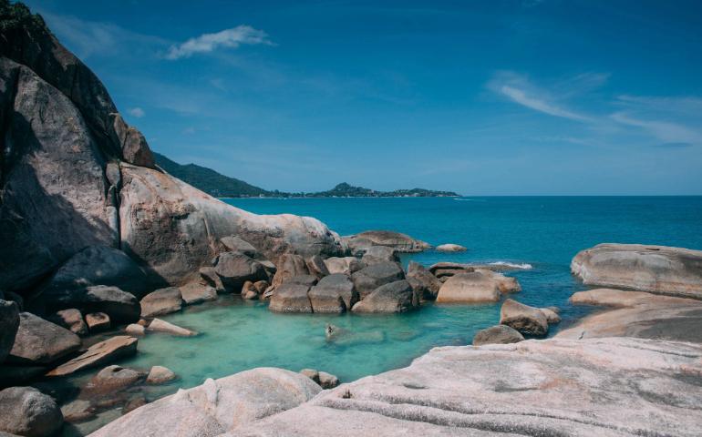 Beauty of a rocky lagoon on Koh Samui