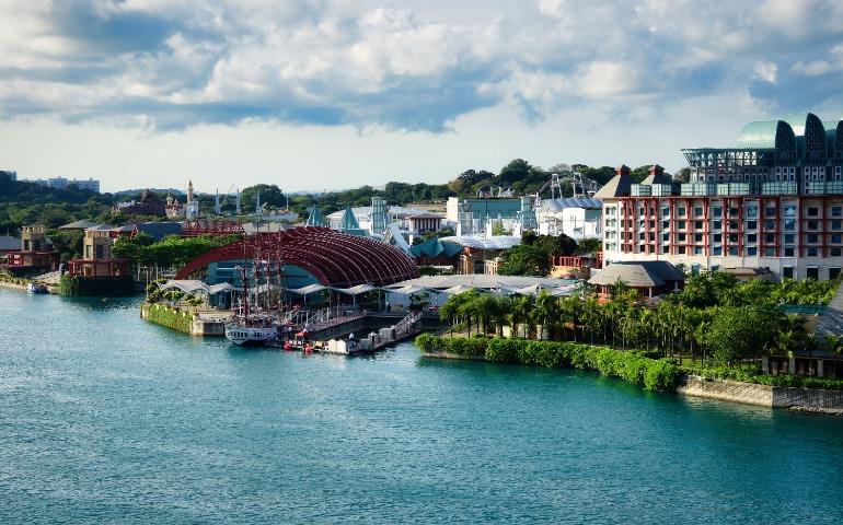 View of Sentosa Island, Singapore.