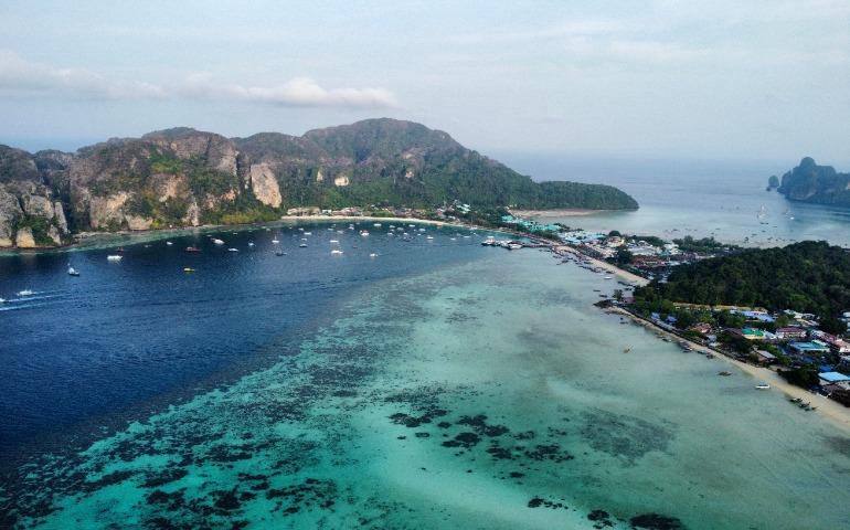 Shot of the picturesque Phi Phi Islands' coastline