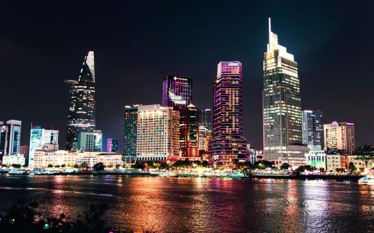 Night view of Ho Chi Minh City's
