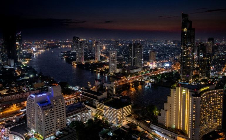 Thailand skyline at night