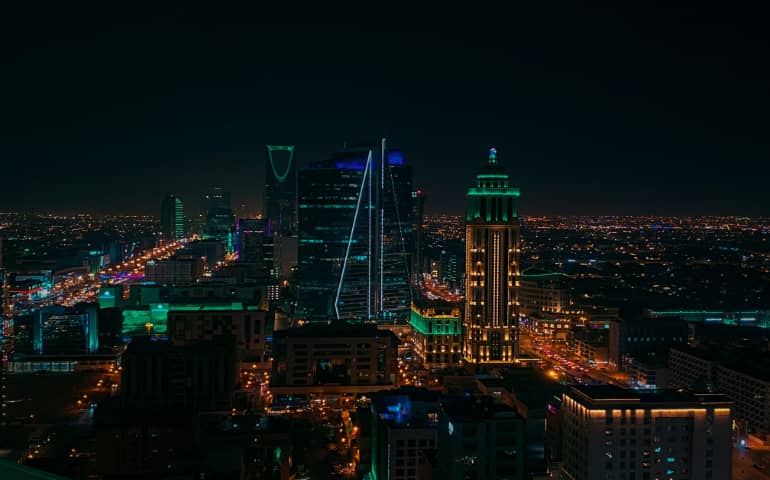 The city of Riyadh at night