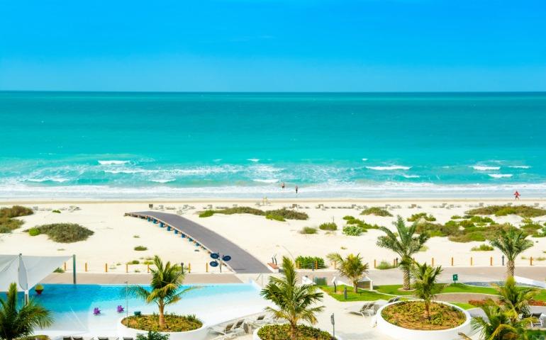 View of Saadiyat Beach in Saadiyat island, United Arab Emirates