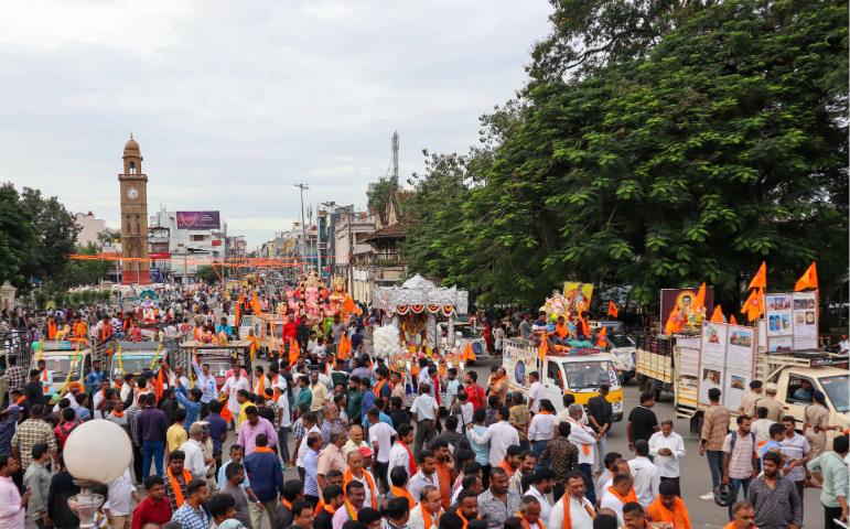 Ganesh visarjan processions in Mysore
