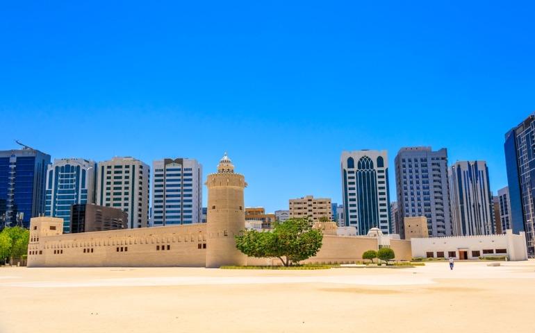 Qasr Al Hosn Fort - the oldest building and the former residence of the country's ruling dynasty in Abu Dhabi, UAE