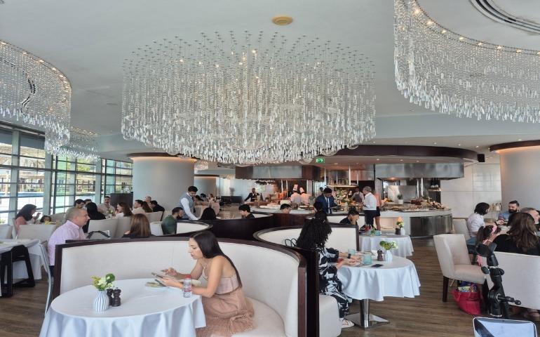 A restaurant in Abu Dhabi during lunch time